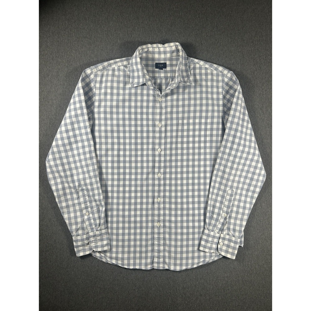 J.Crew‎ Men's Flex WashedGingham Button-DownShirt Size L